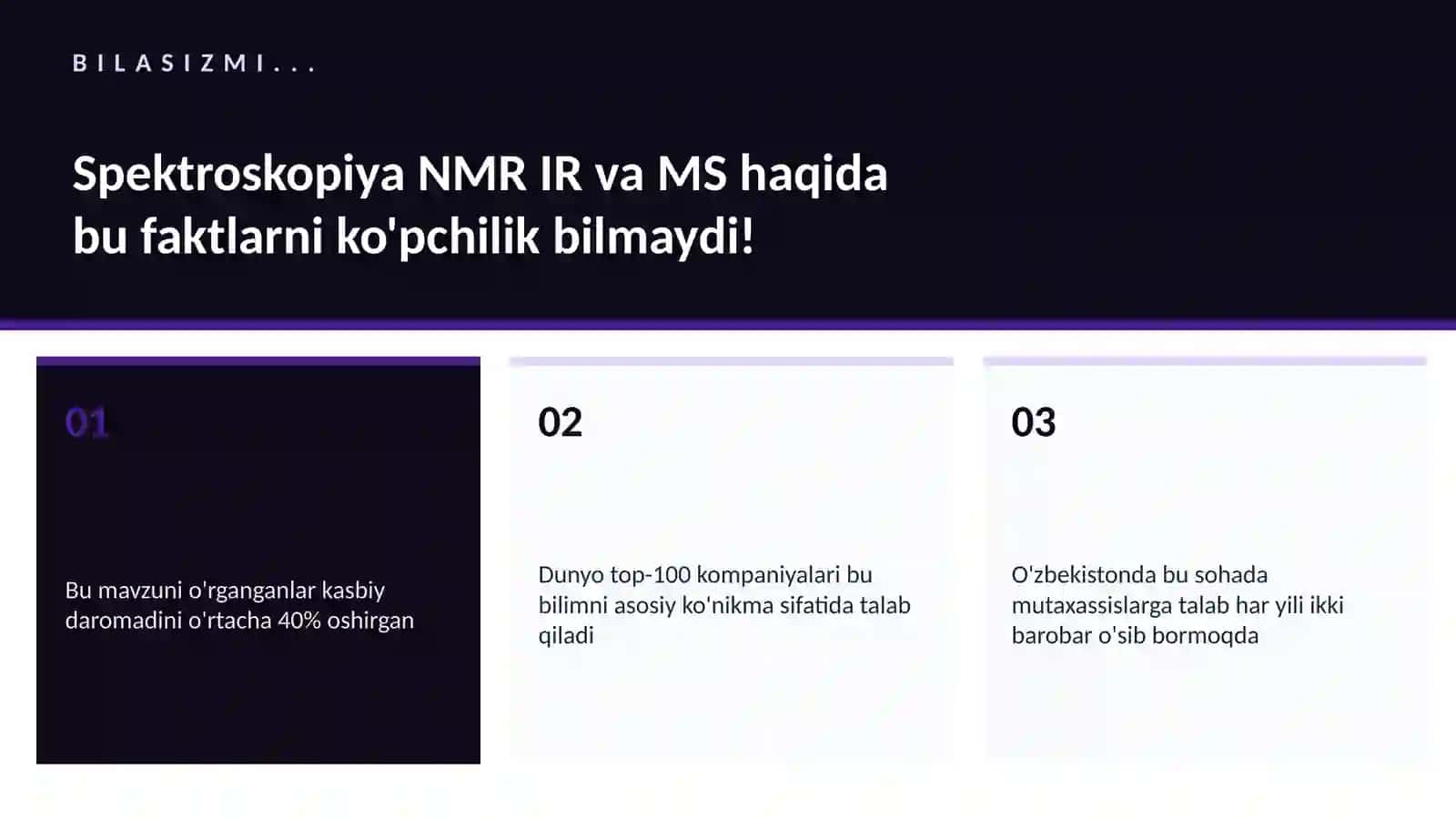 Spektroskopiya NMR IR va MS 2