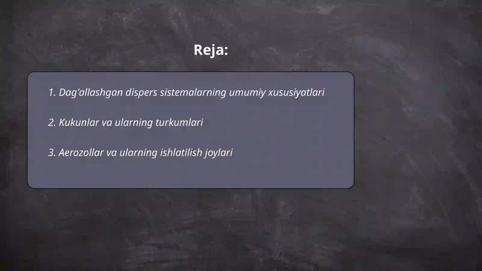 Dag'al dispers sistemalar.Kukunlar,Aerozollar, Kopiklar 2