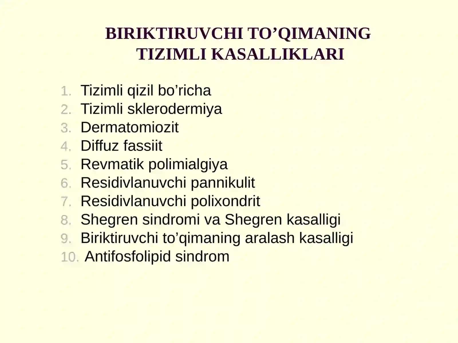 TIZIMLI QIZIL BO’RICHA BIRIKTIRUVCHI TO’QIMANING TIZIMLI KASALLIKLARI 2