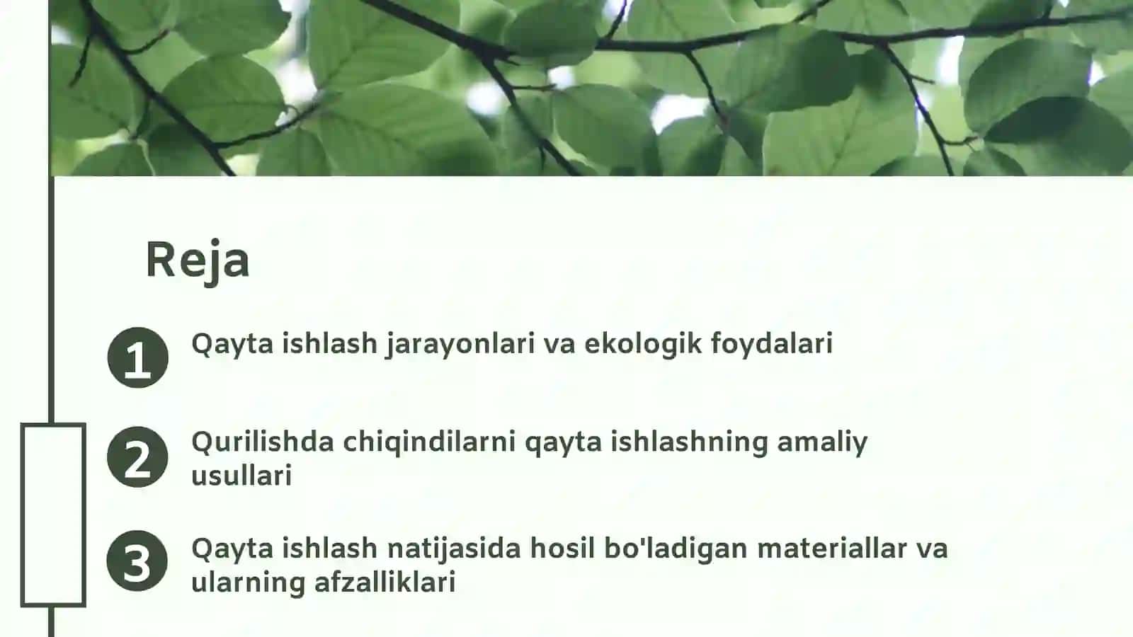 Qayta ishlash jarayonlari 2