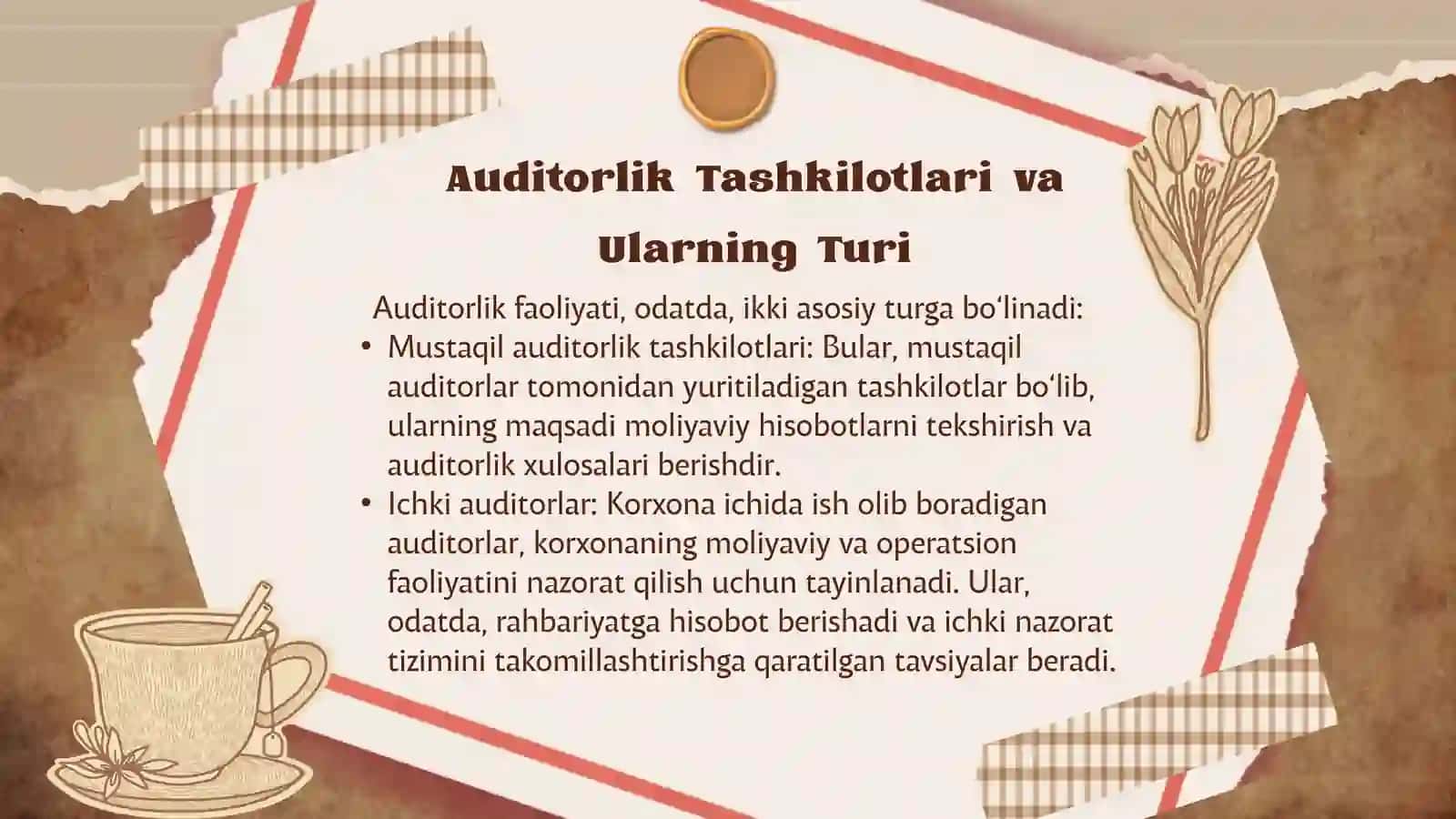 Auditorlik faoliyatining tashkiliy asoslari 2