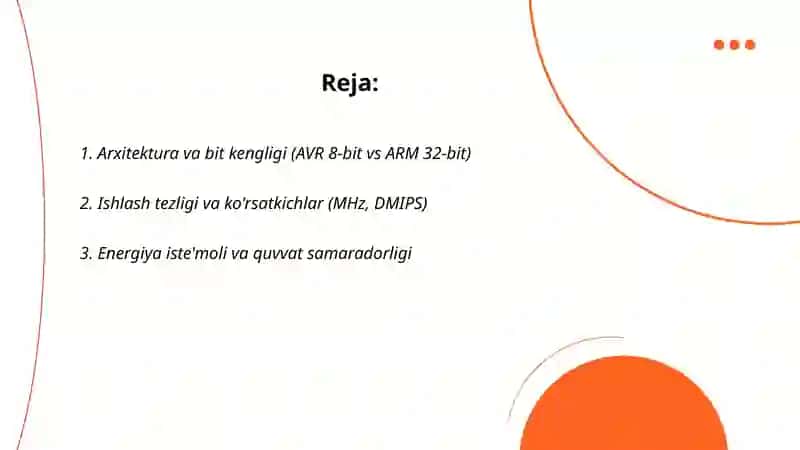 AVR va ARM mikrokontrollerlari taqqoslanishi 2