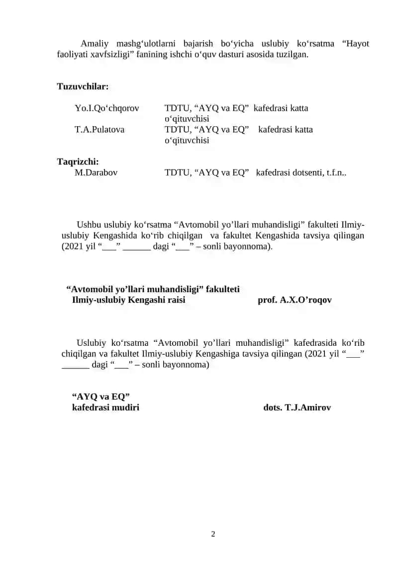 Avtomobil yo‘llari muhandisligi fakulteti 2