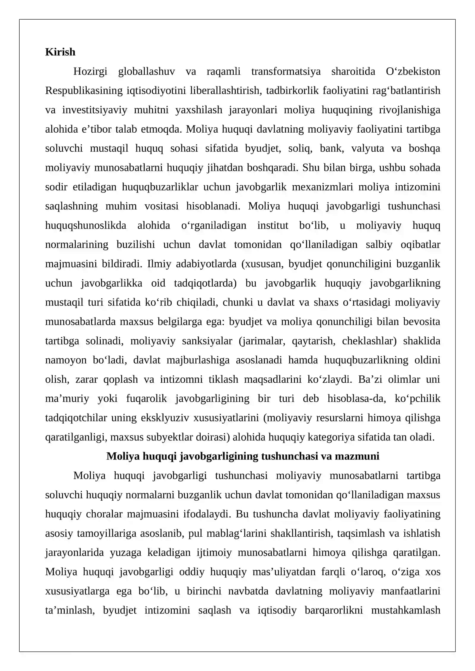 Moliya Huquqi Javobgarligining Tushunchasi 2