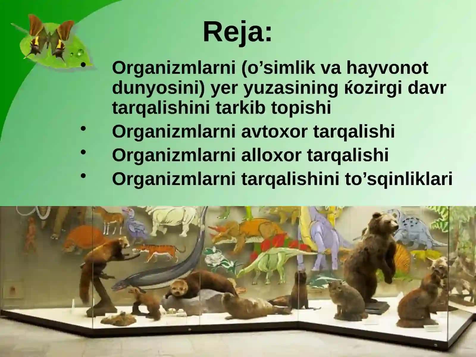 Organizmlarning tarqalishi usullari va tarqalishining to'sqinliklari 2