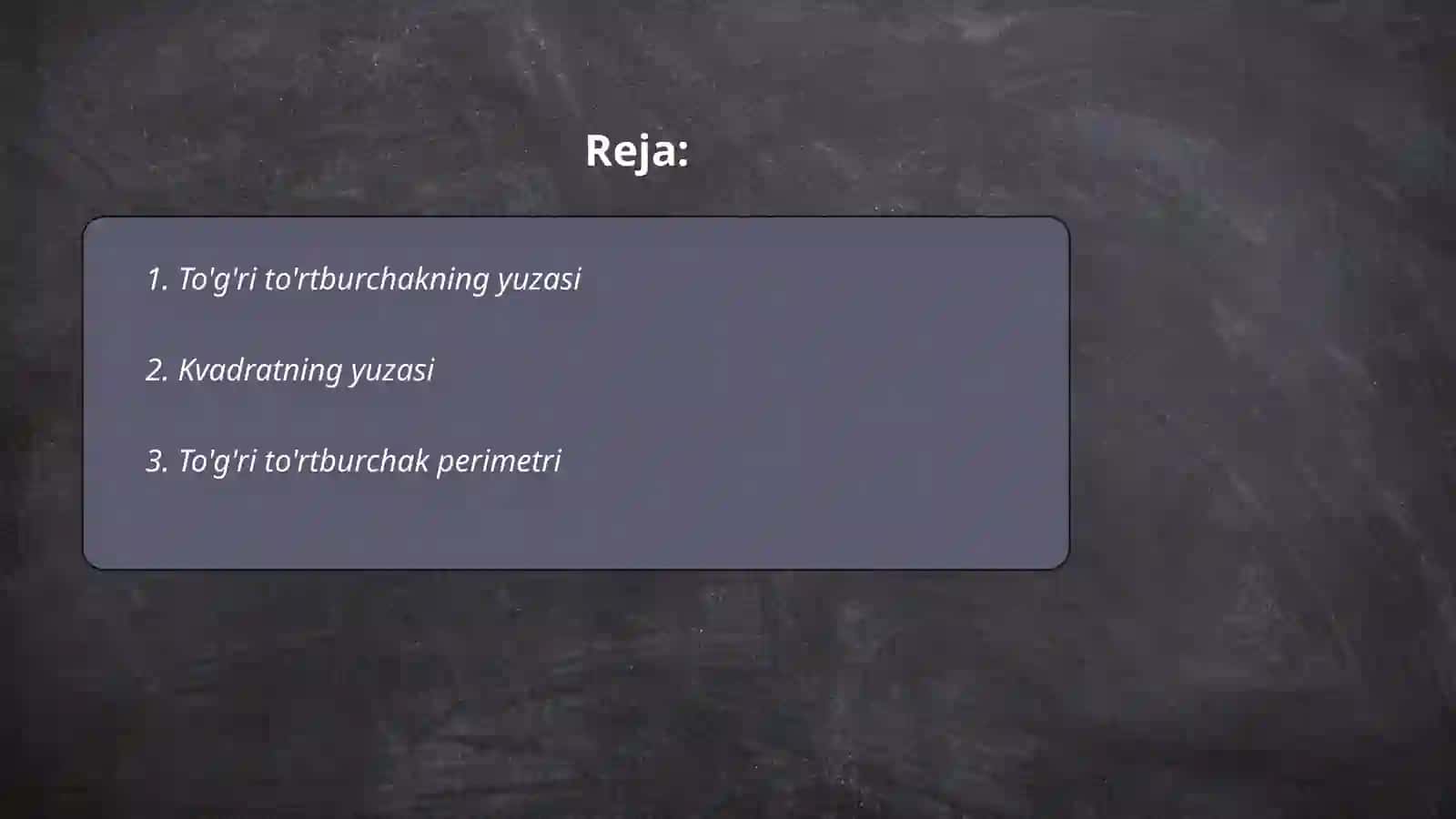 Yuza va perimetr ( 4-sinf ) 2
