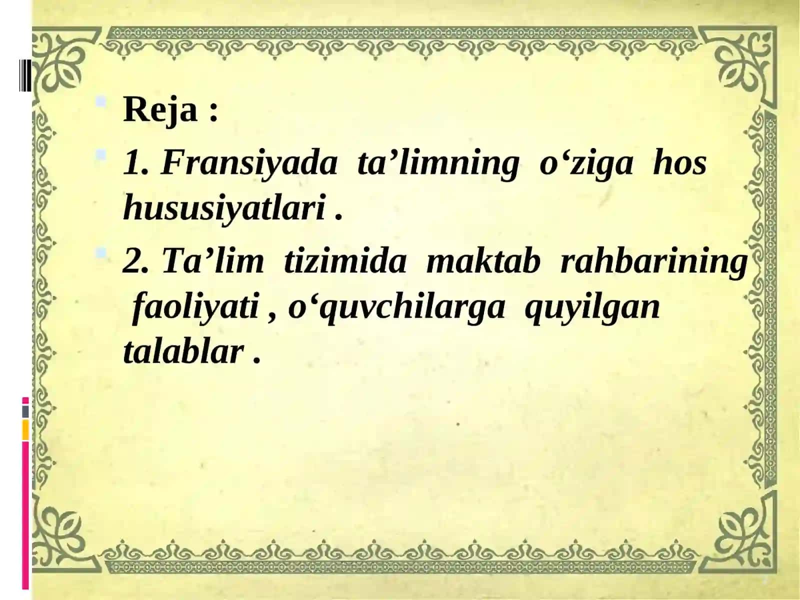 Fransiyada ta'limning hususiyatlari 2