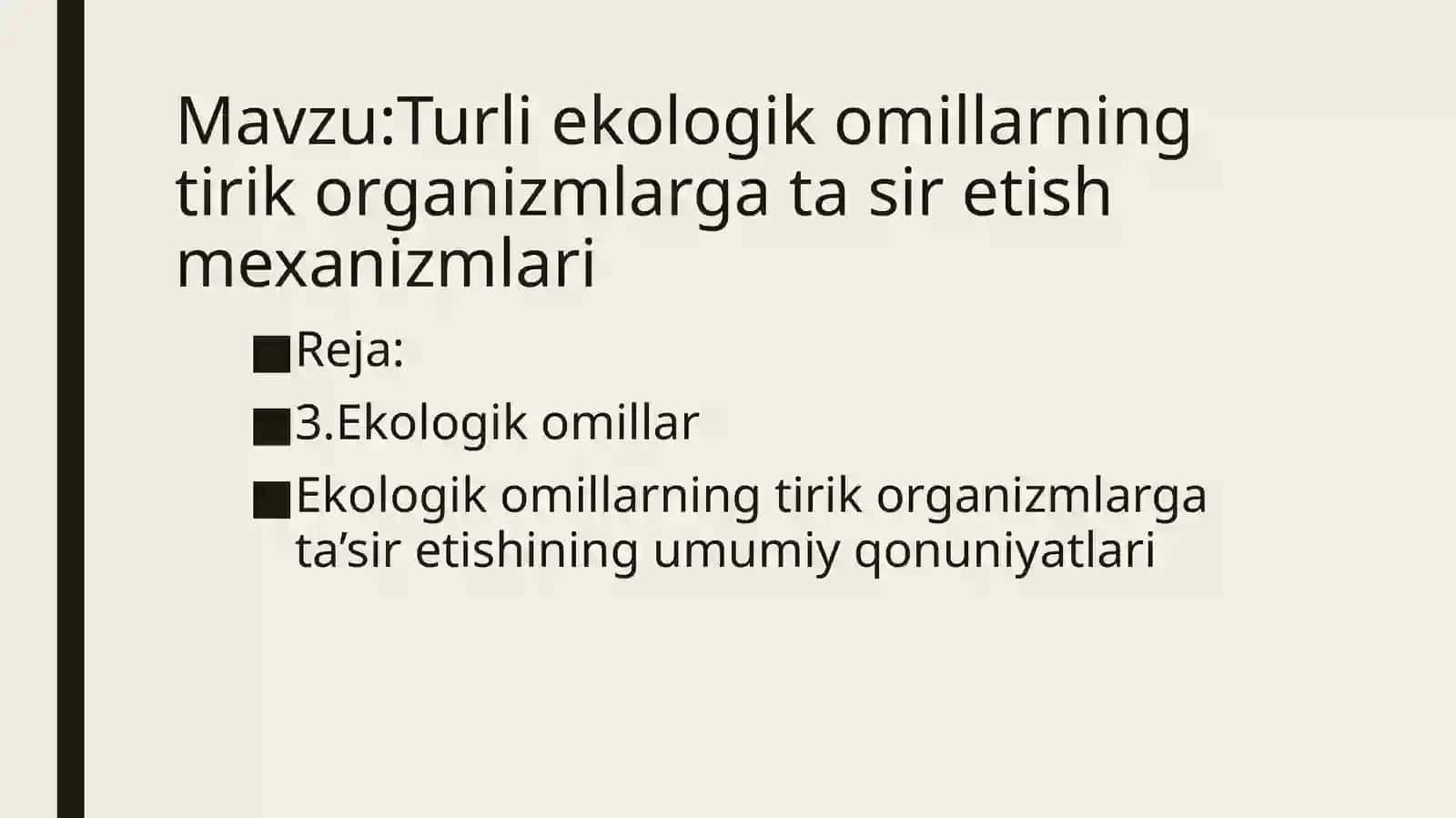 Ekologiya va atrof muhit muhofazasi fani 2