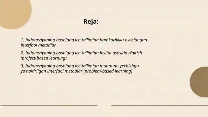 Indoneziyaning boshlang’ich ta’limida qo’llanadigan interfaol metodlar haqida 2