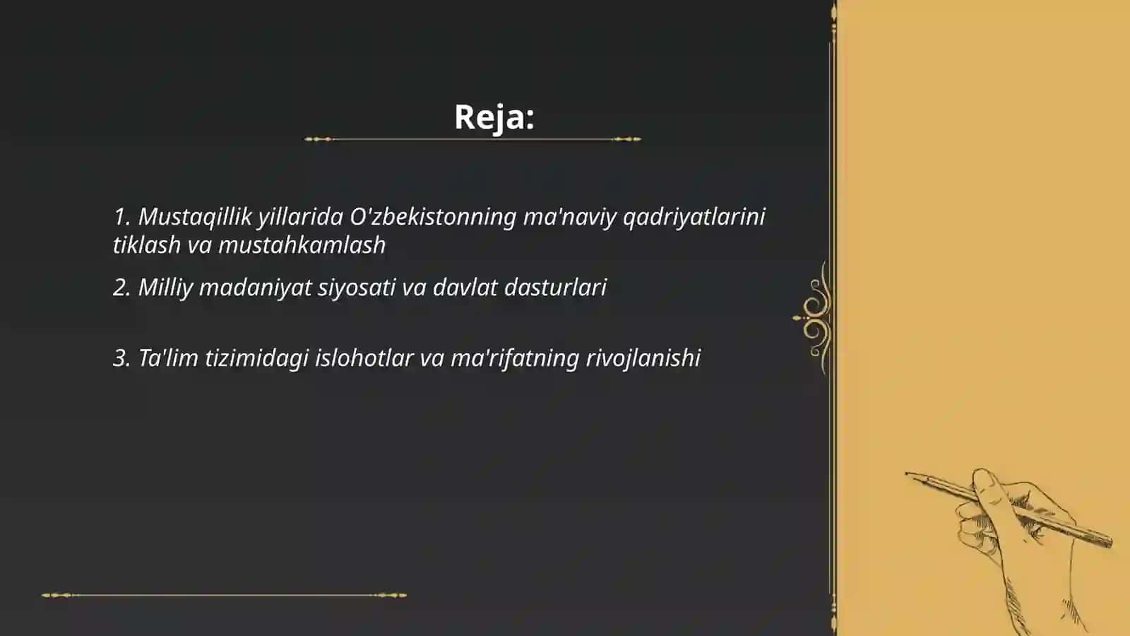 O'zbekistonning Ma'naviy va Madaniy Taraqqiyoti 2