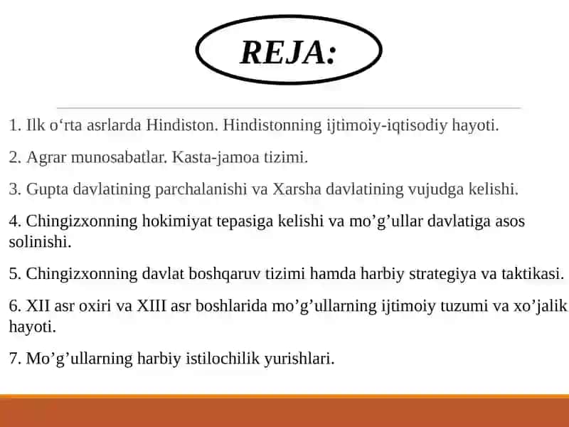 XI-XV asrlarda HINDISTON va Mo’g’ullar imperiyasi 2