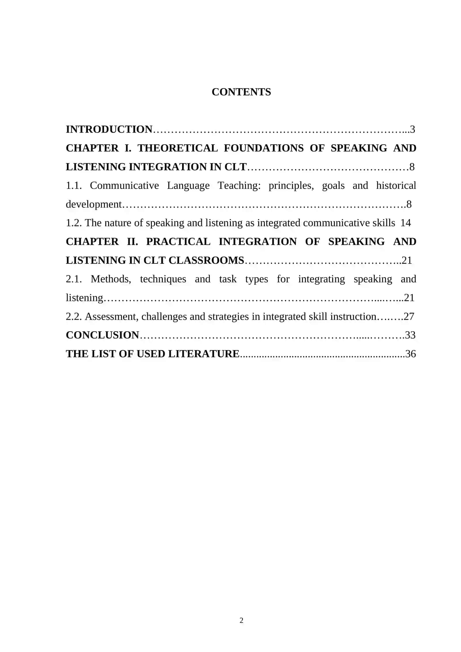 INTEGRATION OF SPEAKING AND LISTENING SKILLS IN COMMUNICATIVE LANGUAGE TEACHING 2