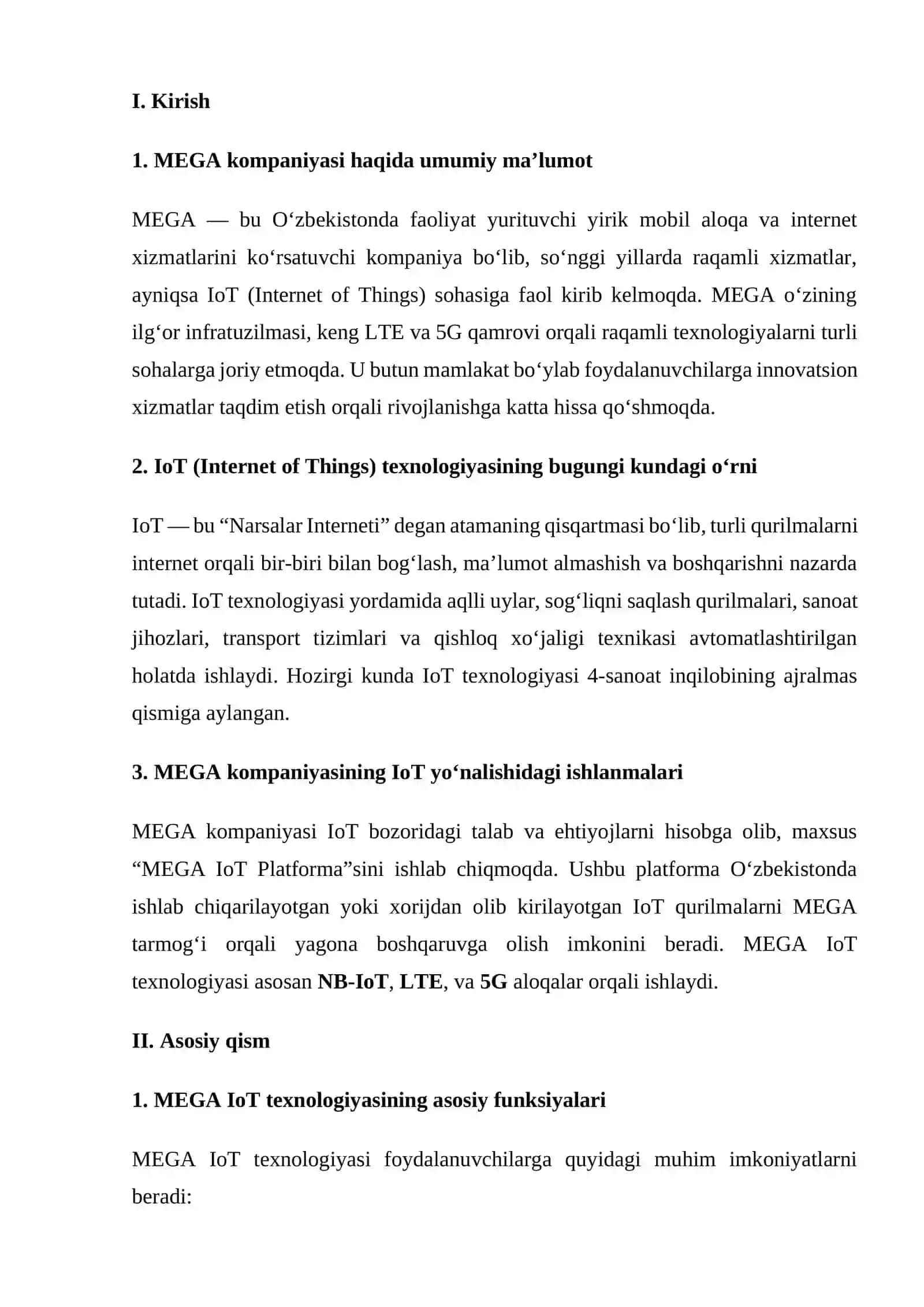 MEGA IoT texnologiyasi 2