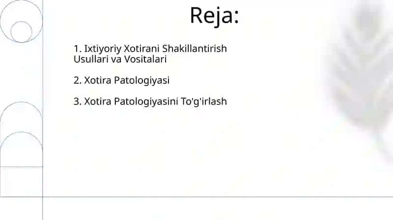 Ixtiyoriy xotirani shakllantirishning usul va vosiytalari 2