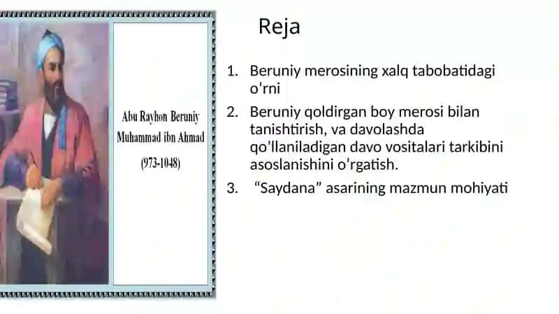 Beruniy merosining xalq tabobatidagi o'rni 2