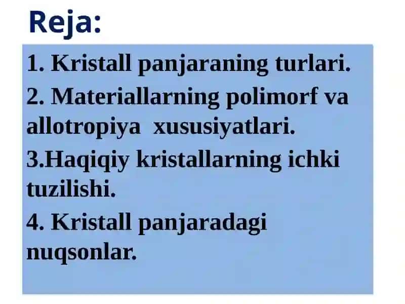 Metallarning ichki tuzilishi 2