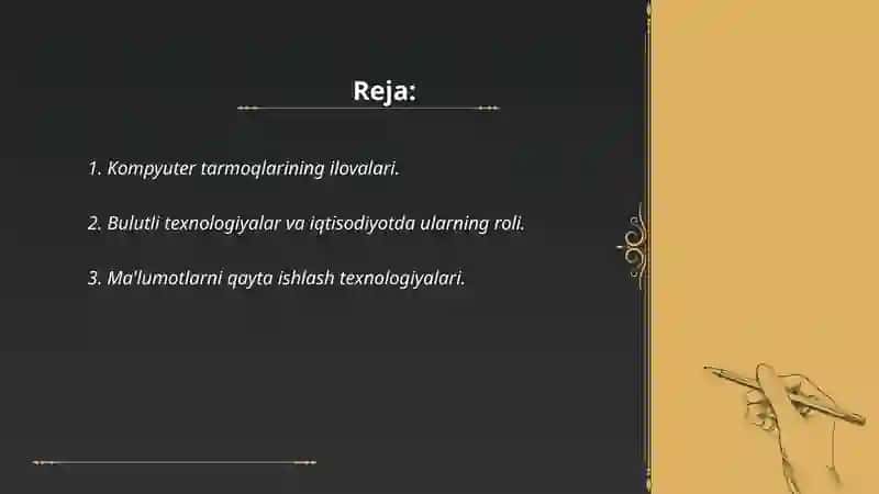 Iqtisodiyotda zamonaviy informatsion-kamunikatsion texnalogiyalarni texnik ta'minoti 2