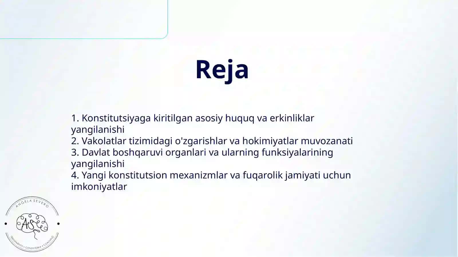 YANGI TAHRIRDAGI O'ZBEKISTON RESBUBLIKASI KONSTITUSIYASGA KIRITILGAN O'ZGARISHLAR 2