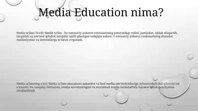 Media Talimning Asosiy Tushinchalari Va Tayanch Iboralari 2