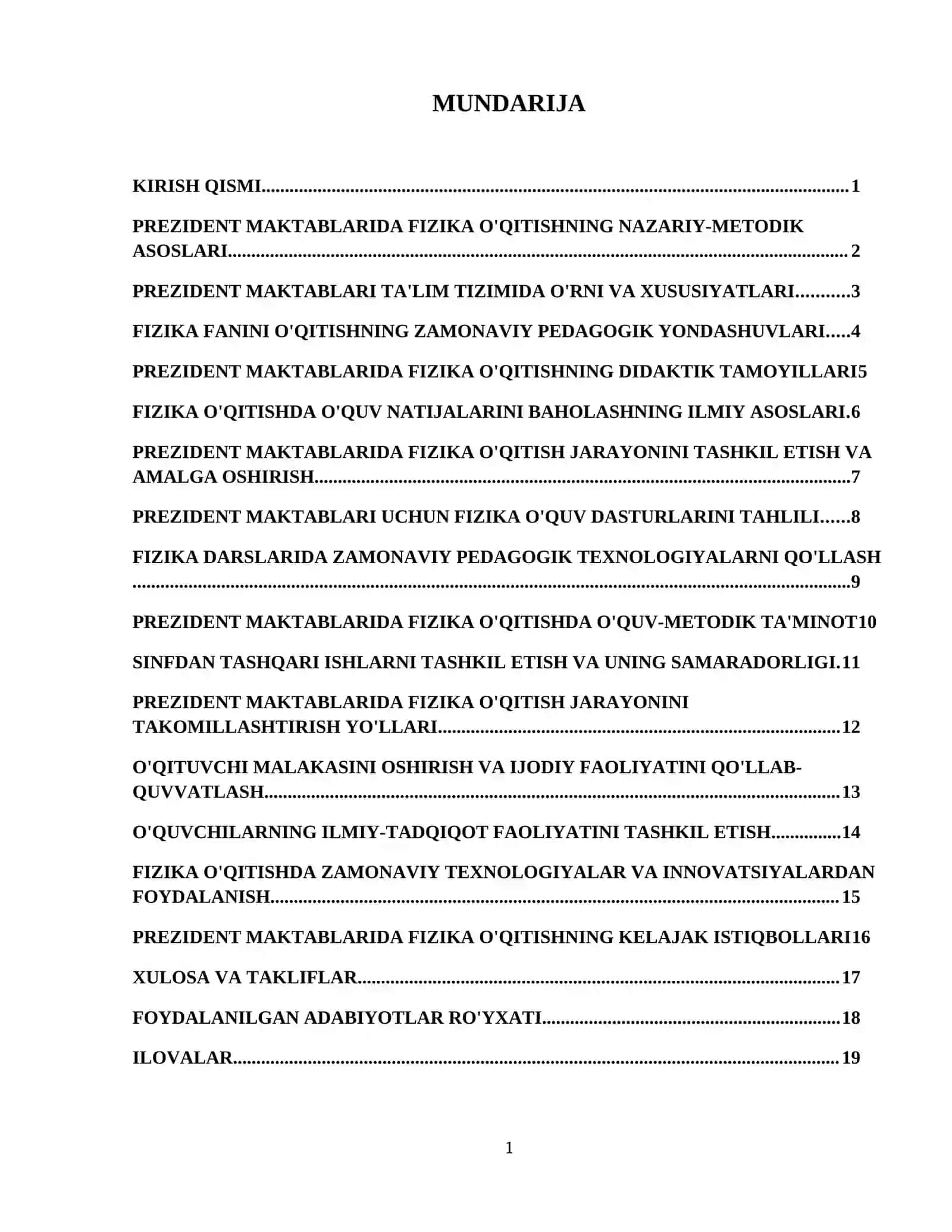 Prezident maktablarida fizikani o'qitishning xususiyatlari 2