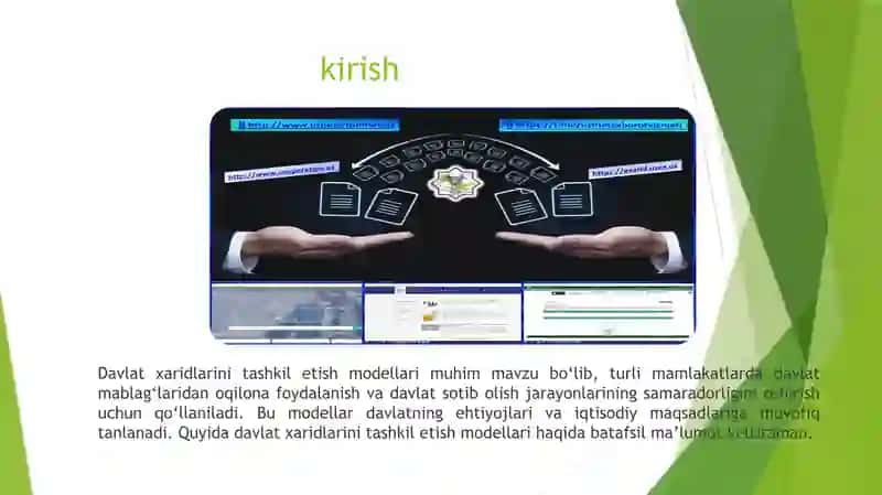 Davlat xaridlarini tashkil etish modellari 2