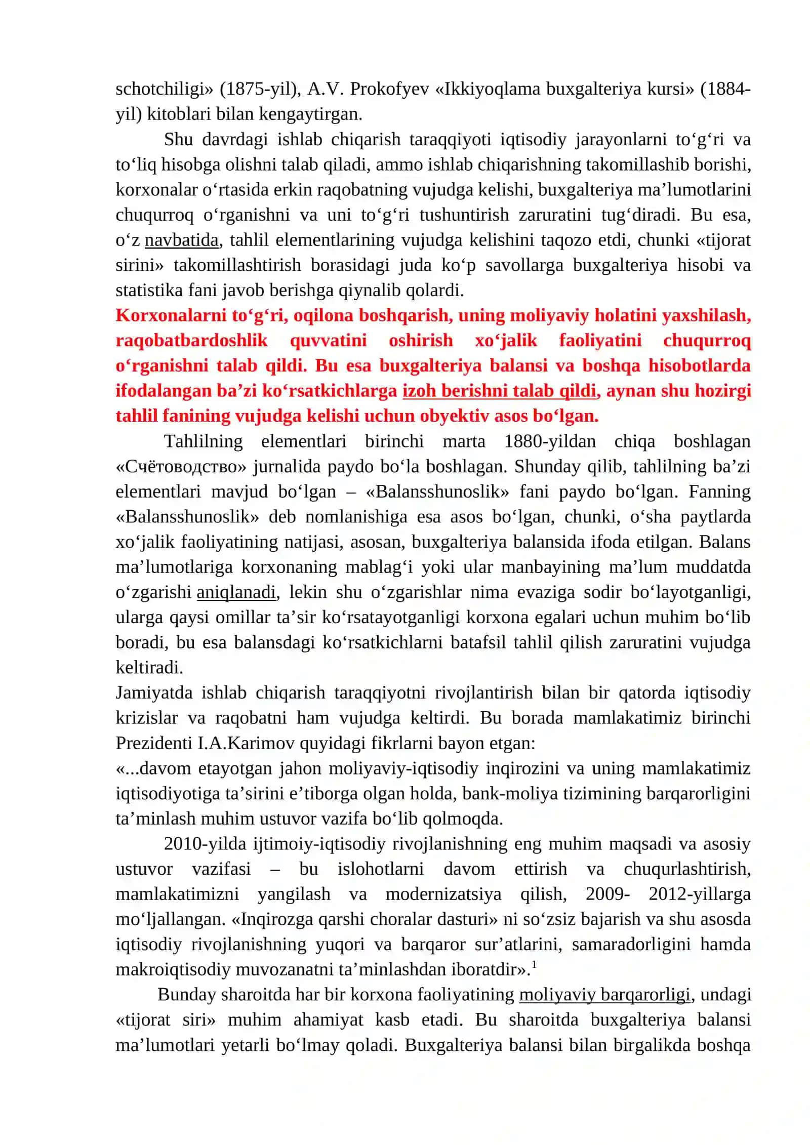 MOLIYAVIY TAHLILNING MAZMUNI, PREDMETI VA VAZIFALARI 2