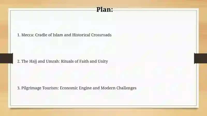 Presentation About Mecca (pilgrimage tourism) 2