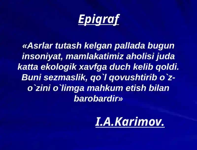 Ekologik tahdidlar va ularning oqibatlari 2