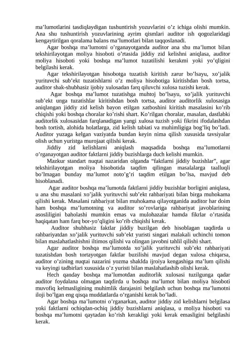 Moliyaviy hisobotni qayta ko’rib chiqsh 2