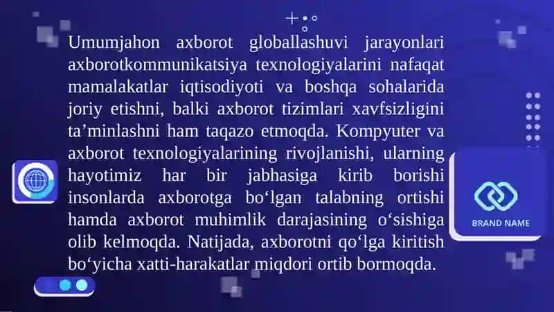 Axborot Xavfsizligi va Uni Ta'minlash 2