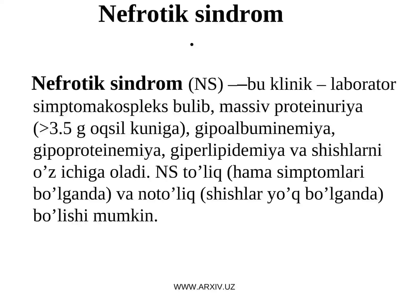 Nefrotik sindrom 2