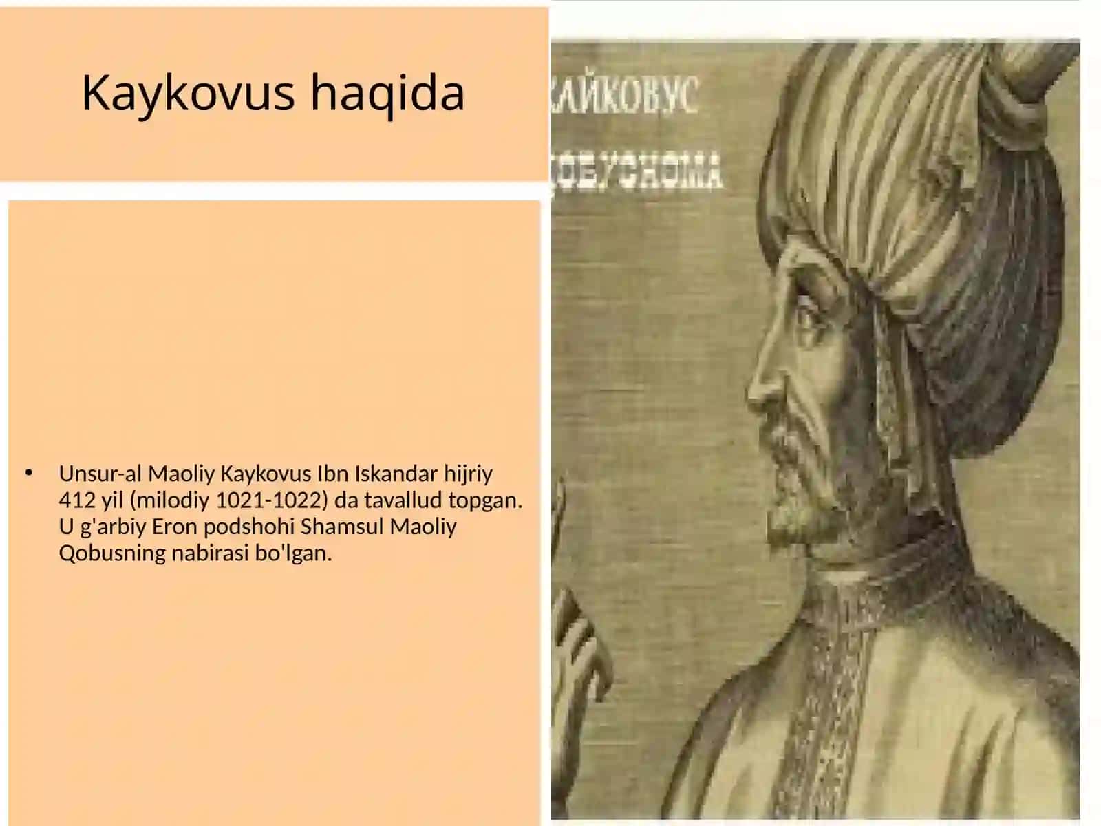 Kaykovus"Qobusnoma" 2