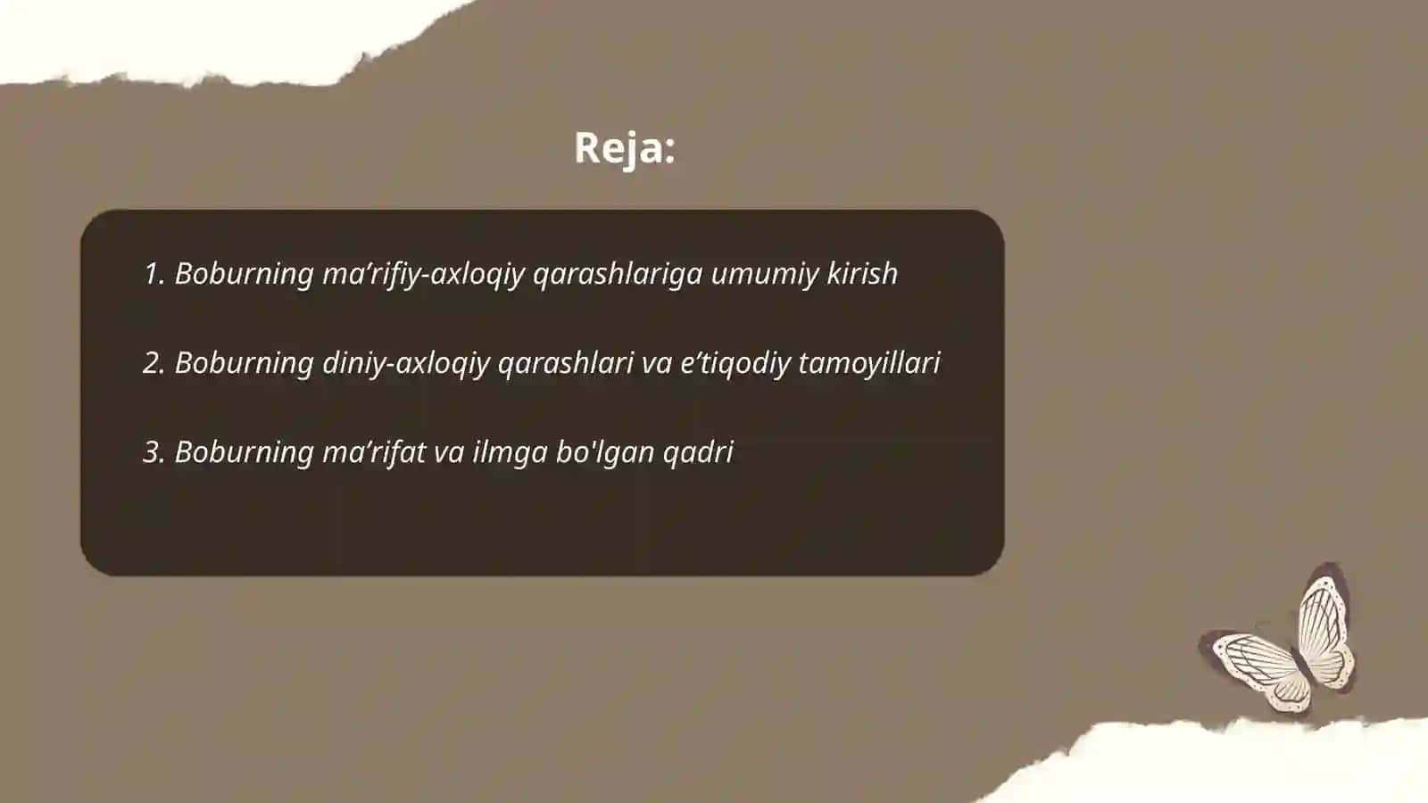 Boburning maʼrifiy-axloqiy qarashlari 2