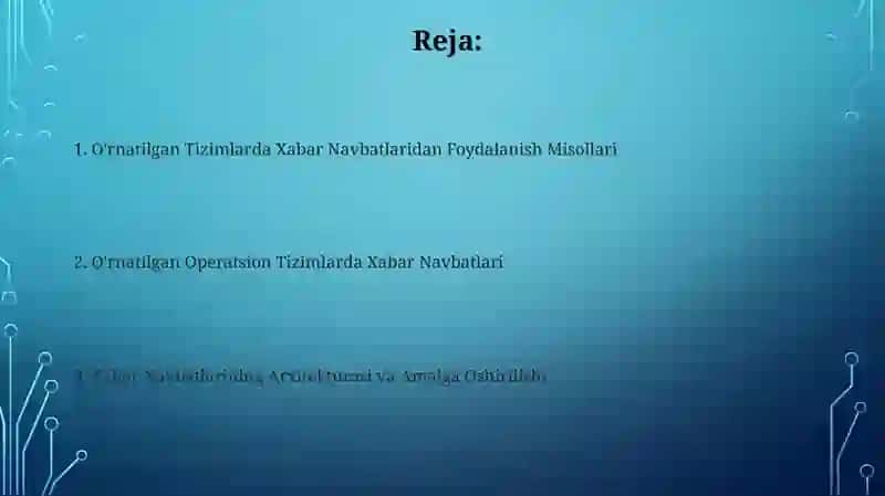 O'rnatilgan operatsion tizimlarda xabarlar navbati 2
