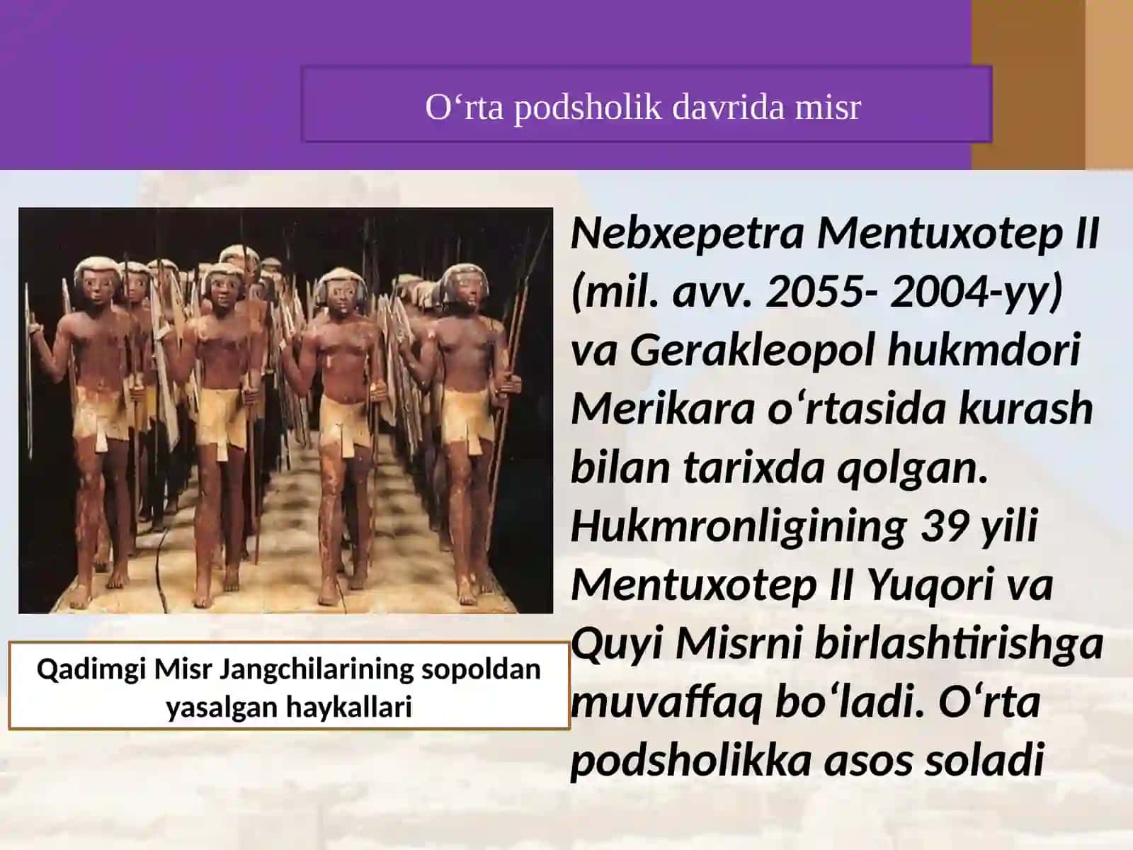 O‘RTA PODSHOLIK DAVRIDA MISR DAVLATI 2