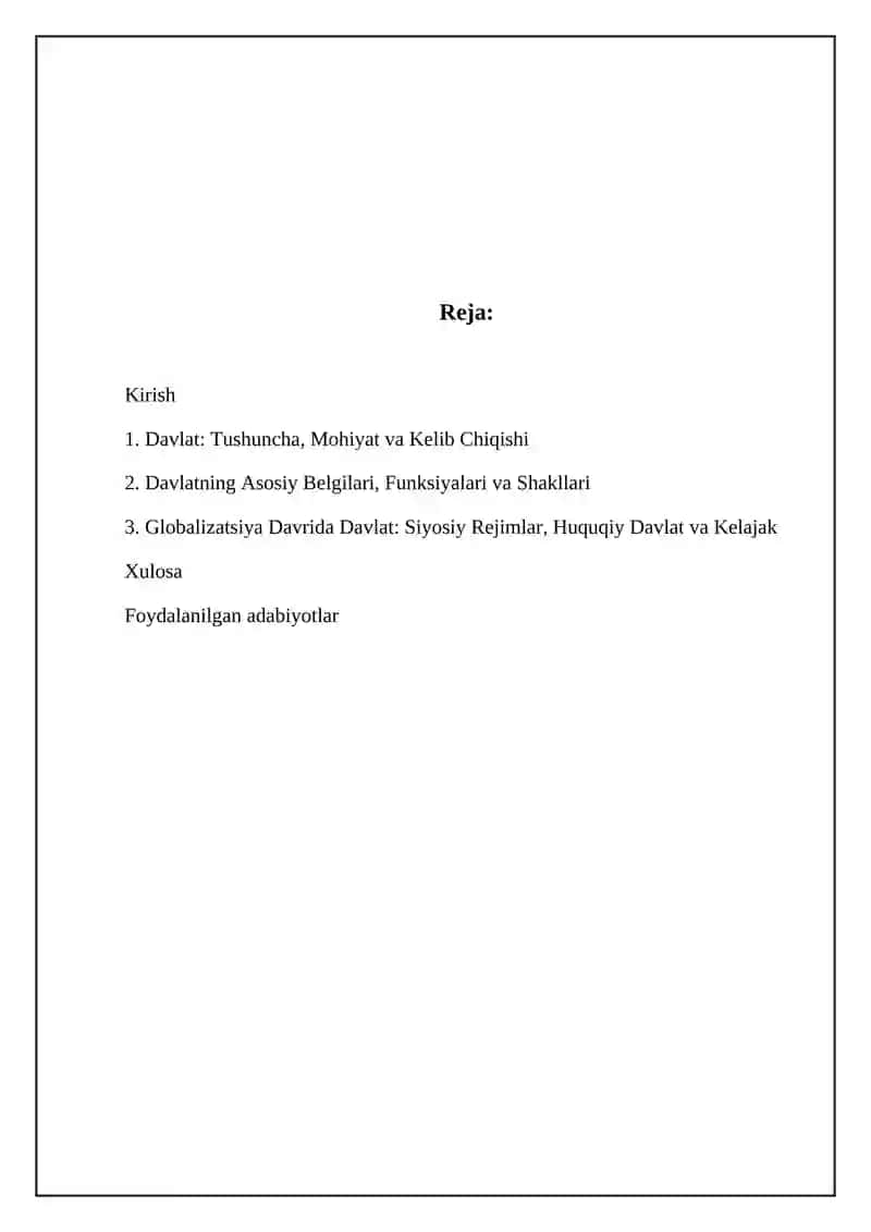 Davlat: Tushuncha, Mohiyat va Kelib Chiqishi 2