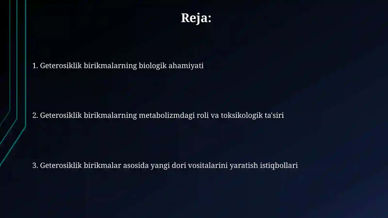 Geterosiklik birikmalar tirik organizm hayot faoliyatida orni 2