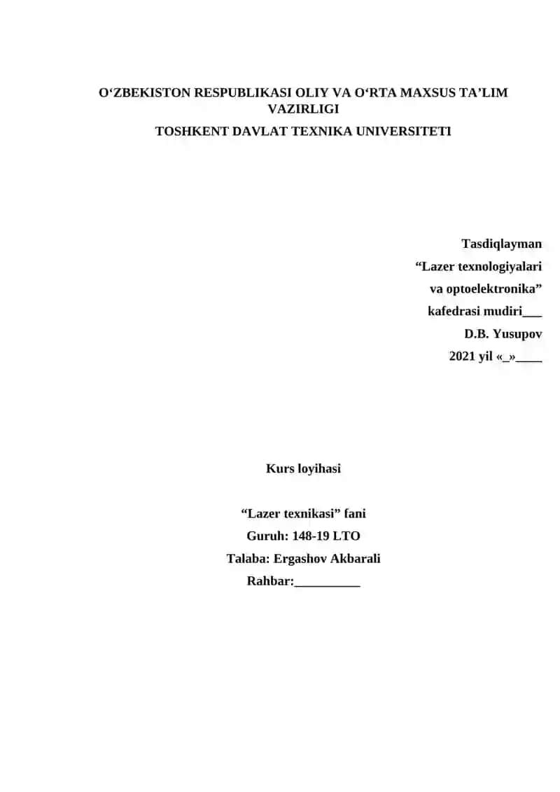 LAZER TEXNIKASI 2