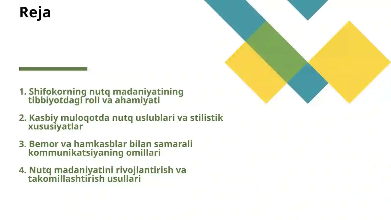 SHIFOKORNING NUTQ MADANIYATI 2