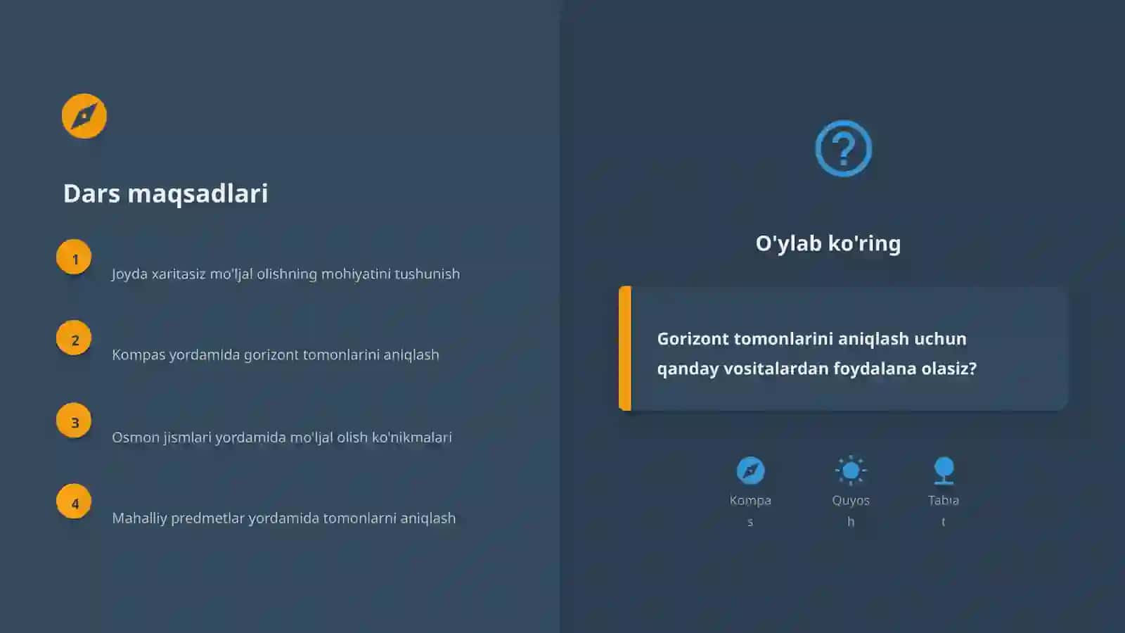 CHQBT Gorizont Tomonlarini Aniqlash.pptx 2