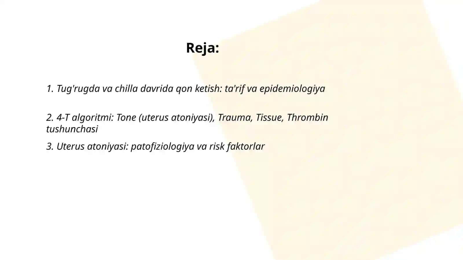 Tug'rugda va chilla davrida qon ketish: ta'rif va epidemiologiya 2