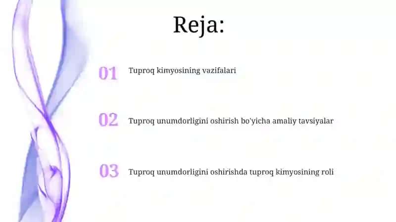 Tuproq kimyosi fanining vazifalari va tuproq unumdorligini oshirishdagi roli 2