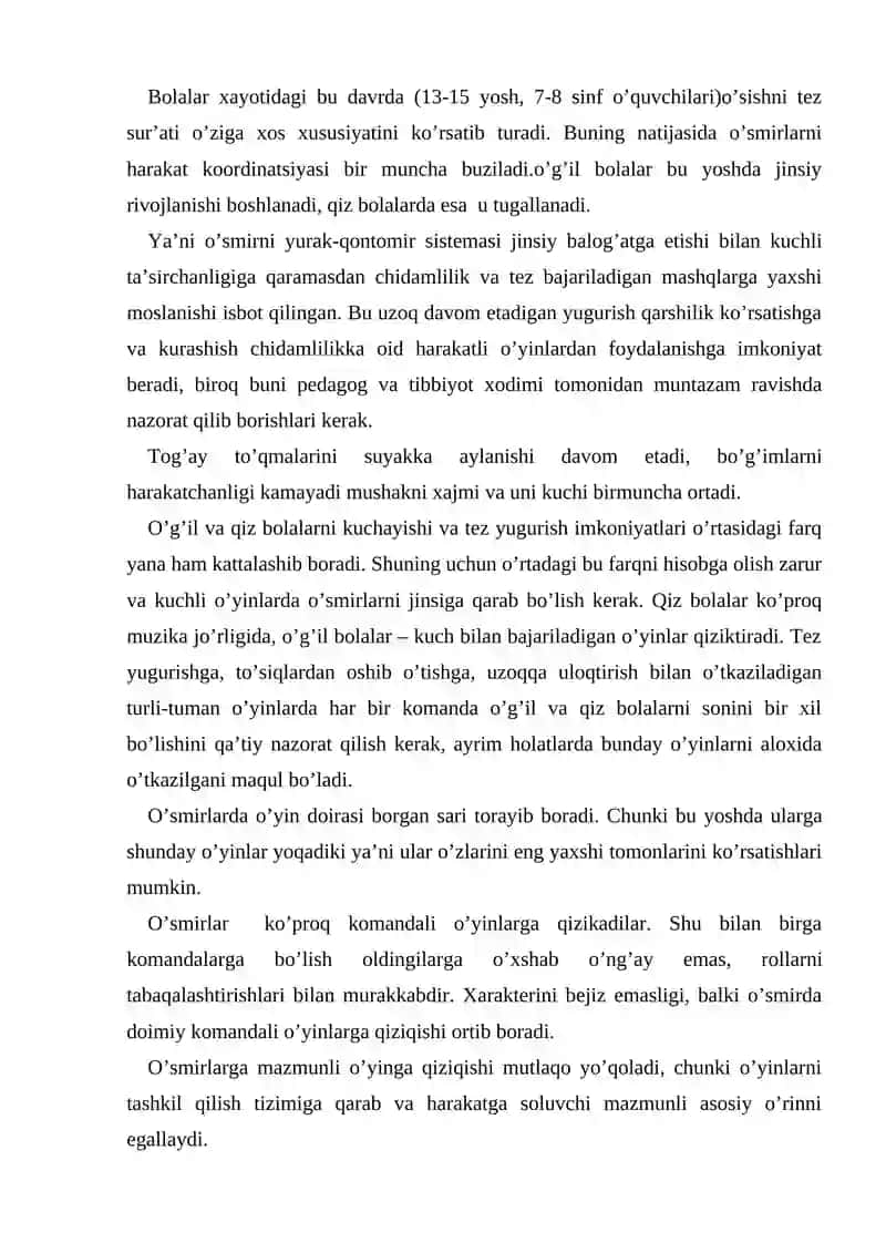 O‘rta yoshdagi bolalarga beriladigan milliy va harakatli o‘yinlarni o‘rgatish 2