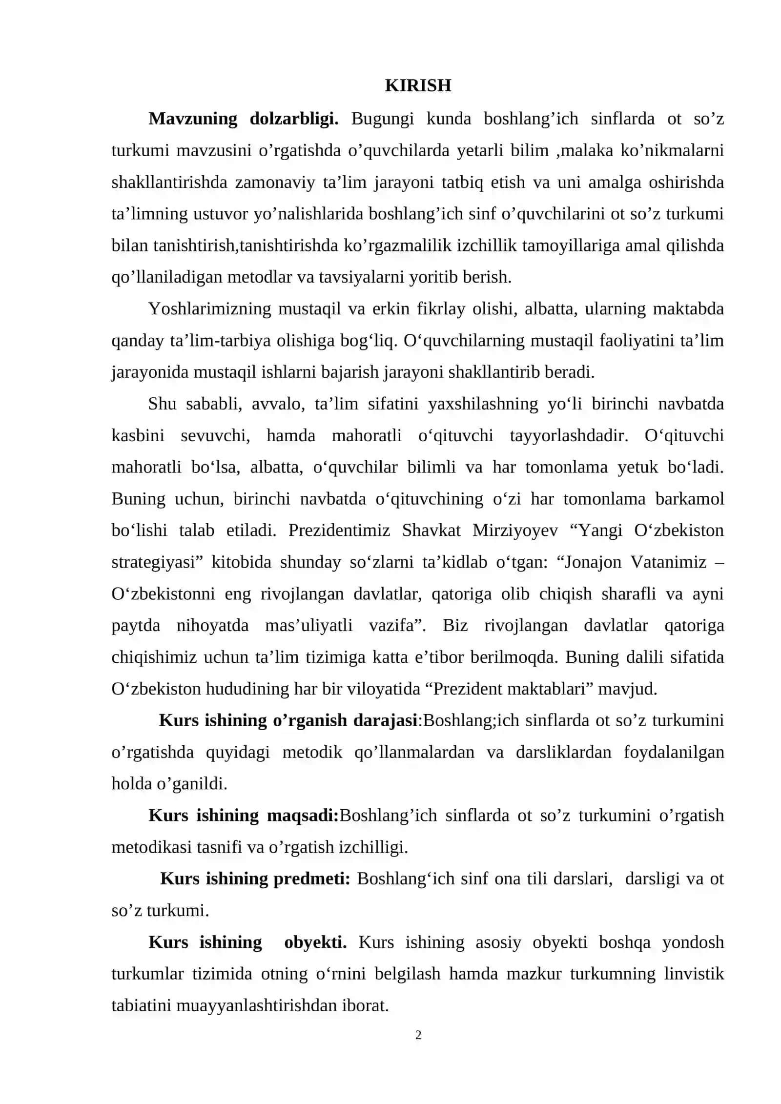 BOSHLANG’ICH SINFLARDA "SO’Z TARKIBI" MAVZUSINI O’RGATISHDA SAMARALI USULLARDAN FOYDALANISH 2