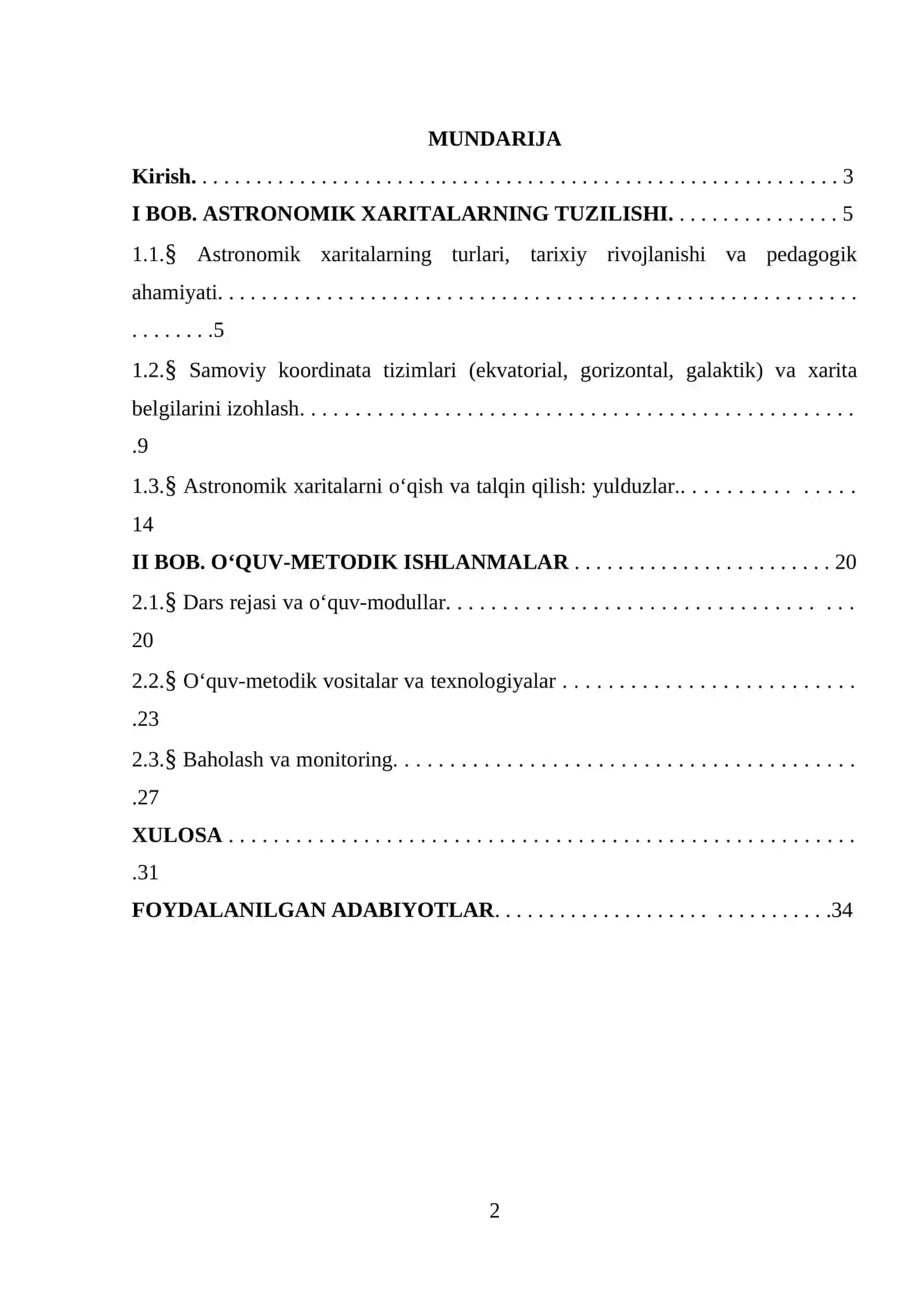 ASTRONOMIK XARITALARDAN FOYDALANISHNI O‘RGATISH METODIKASI 2