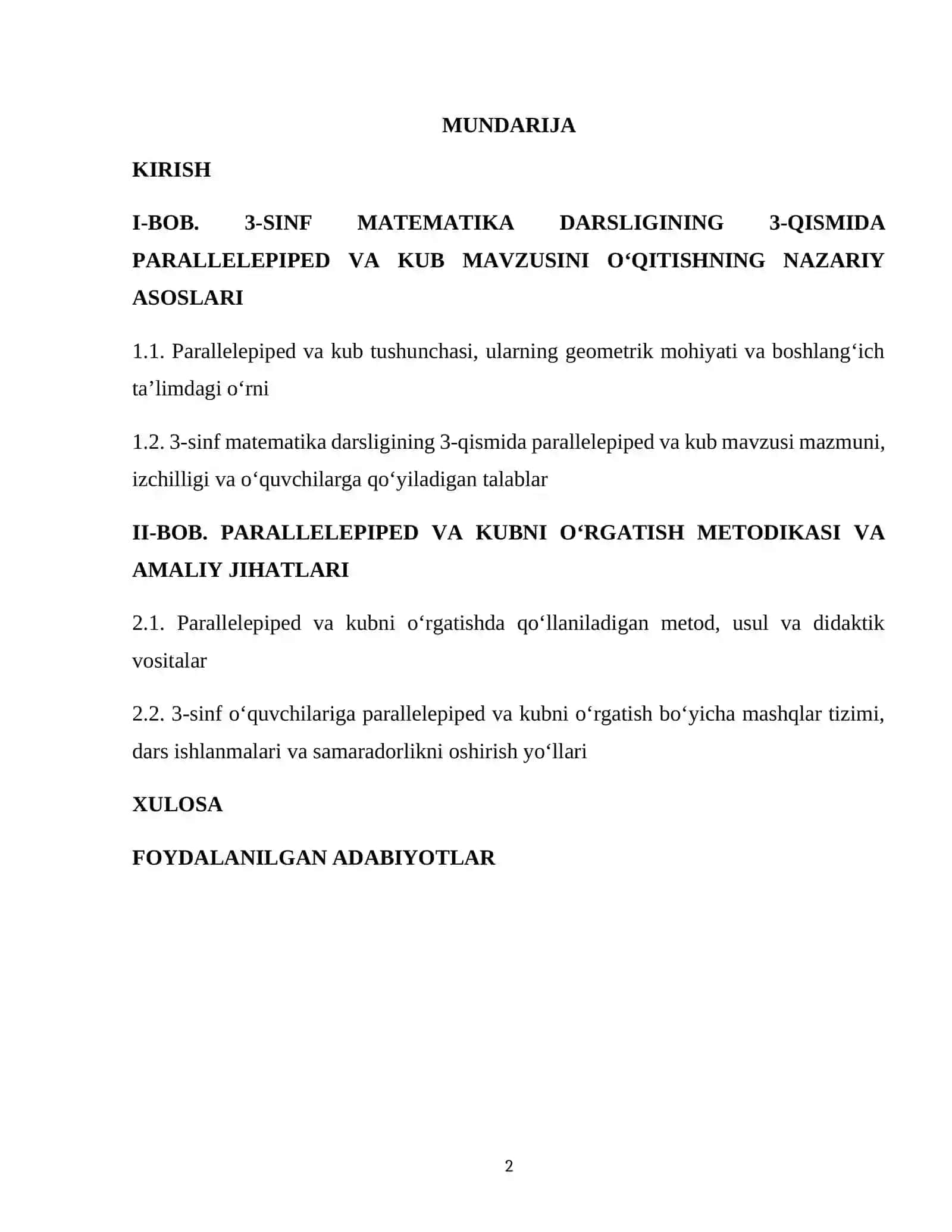 Parallelepiped va kubni o'rgatish metodikasi (3-sinf matematika darsligining 3-qism) 2