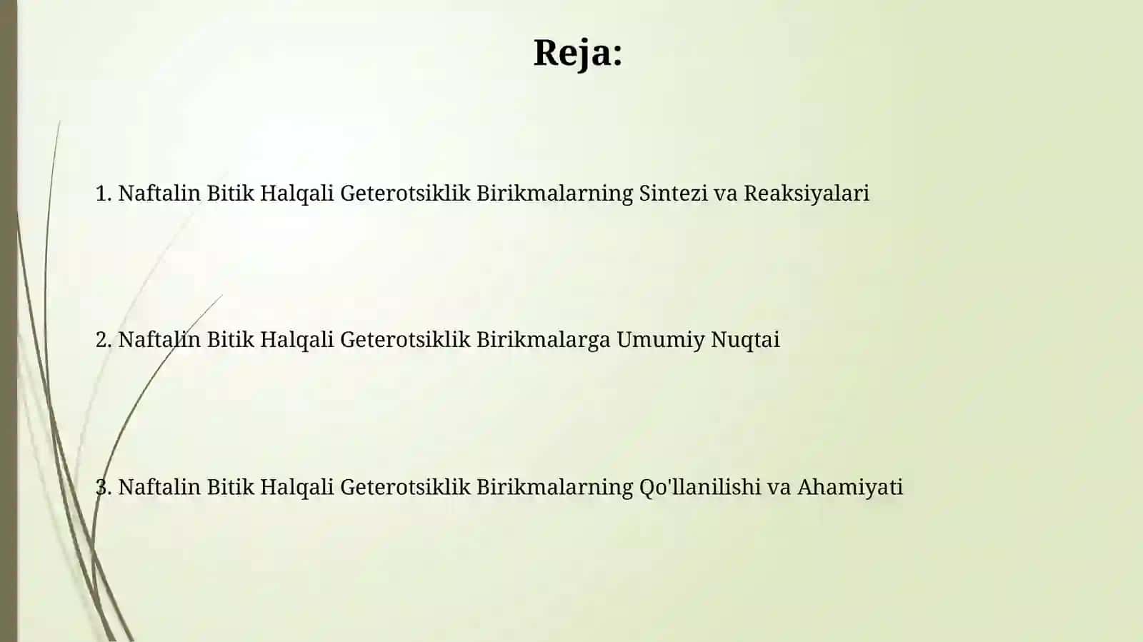 Naftalin jipslashgan halqali geterosiklik birikmalar 2
