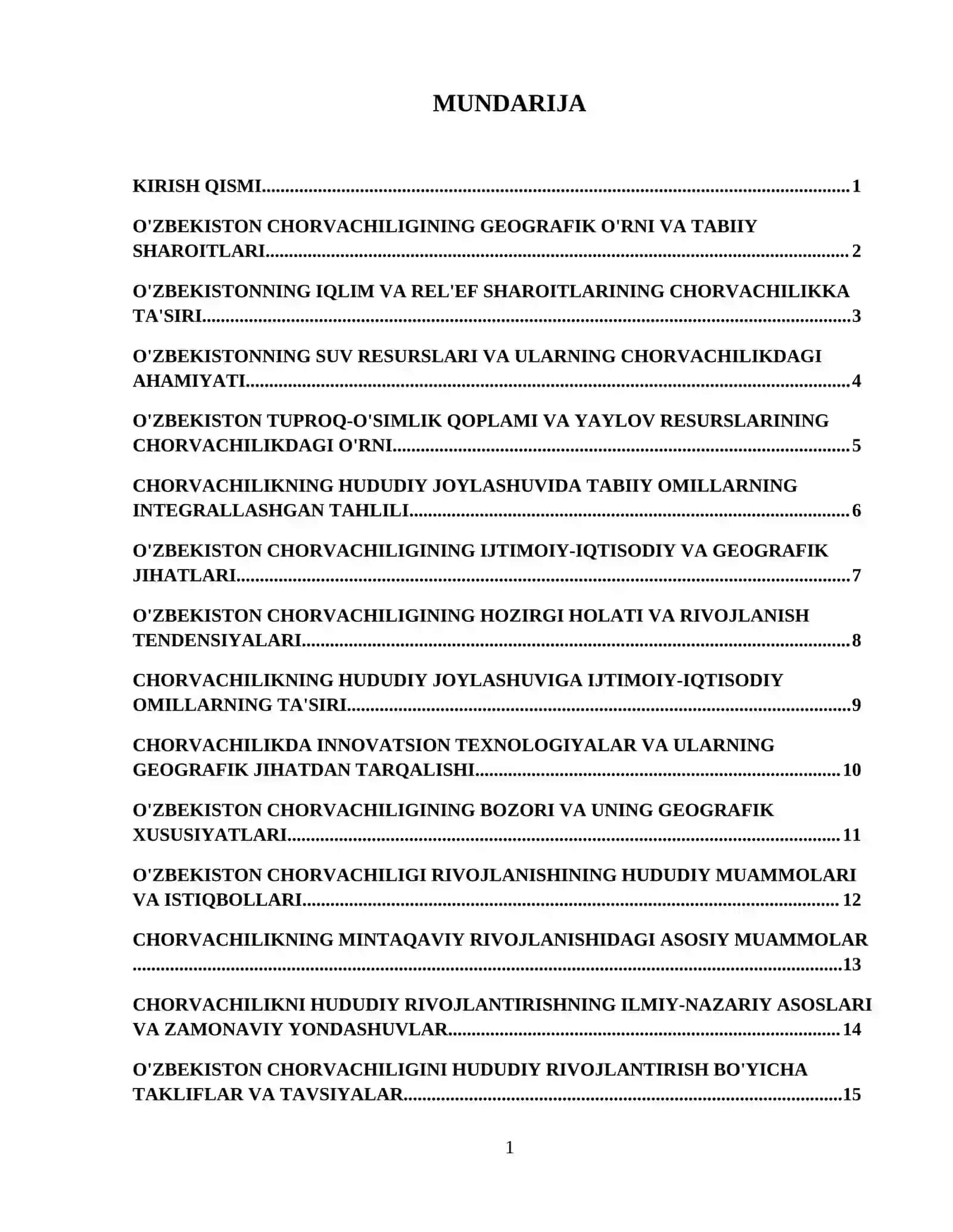 Oʻzbekiston chorvachilik geografiyasi 2