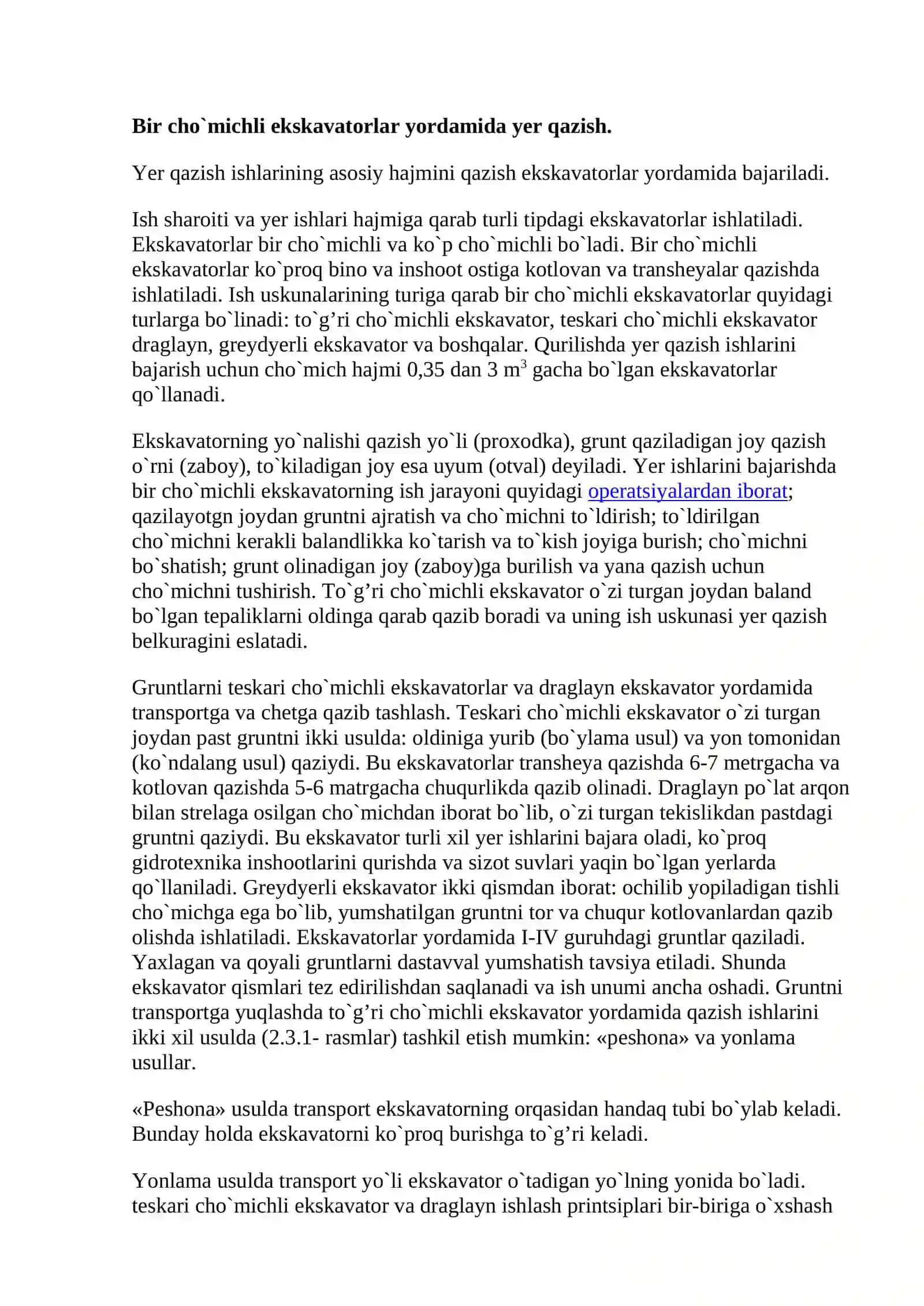 BIR CHO`MICHLI EKSKAVATОRLAR 2