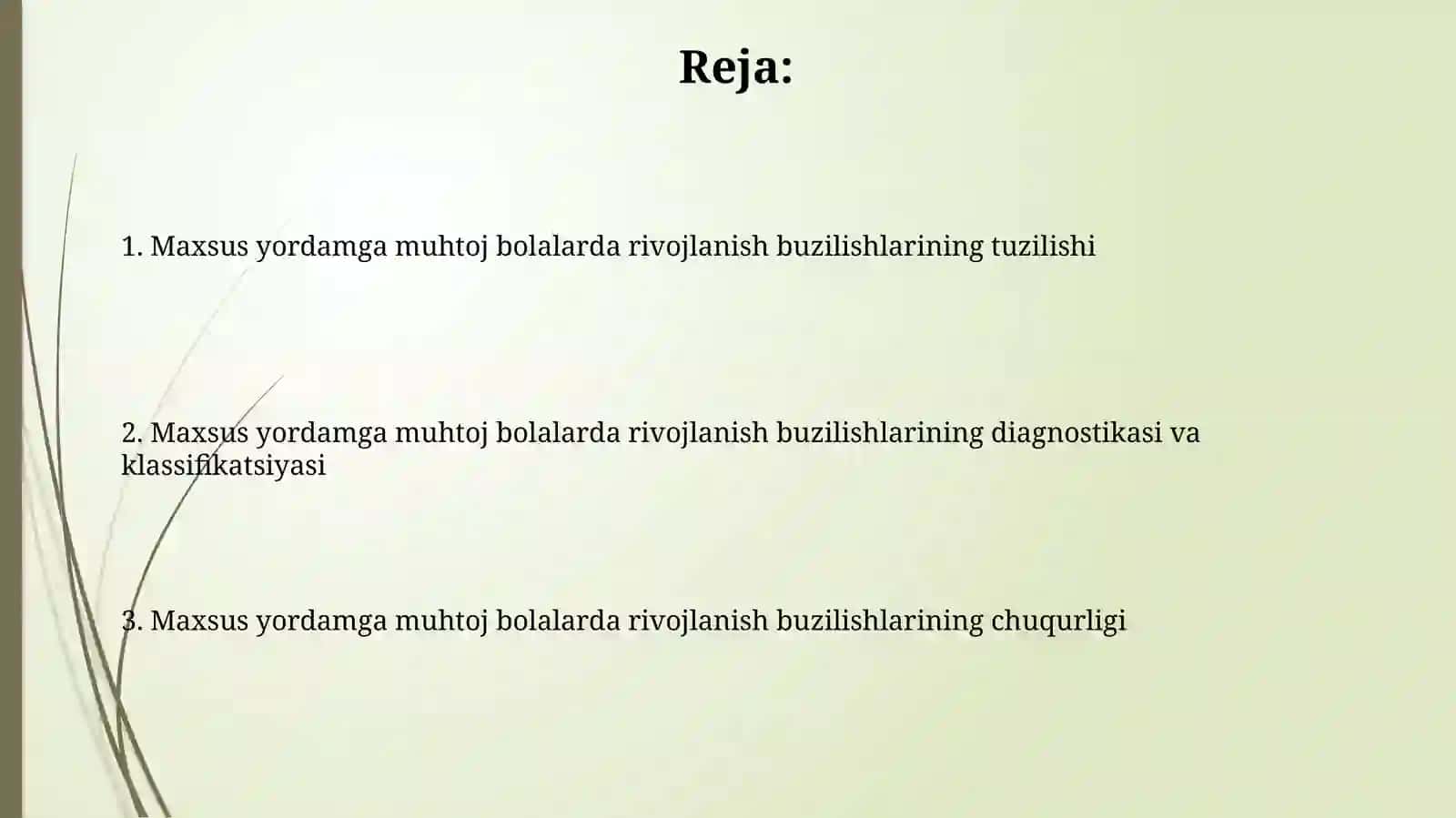 Maxsus yordamga muhtoj bolalarda rivojlanish buzilishi tuzilmasi 2